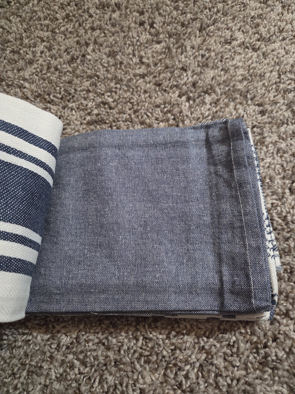 DII Navy Patterned Kitchen Towel Set - Picture 5 of 6